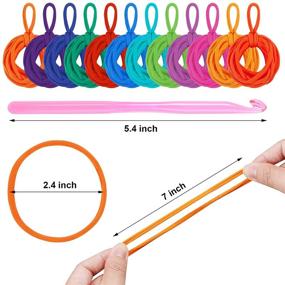 img 3 attached to 🧶 Loom Potholder Loops Set - BENBO 192 Pieces Multicolor Craft Loops, 7 Inches Potholder Cotton Loops with Crochet Hook - DIY Crafts Supplies for Weaving