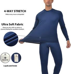 img 2 attached to Thermal Underwear Fleece Bottom Winter Sports & Fitness in Other Sports