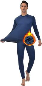 img 4 attached to Thermal Underwear Fleece Bottom Winter Sports & Fitness in Other Sports