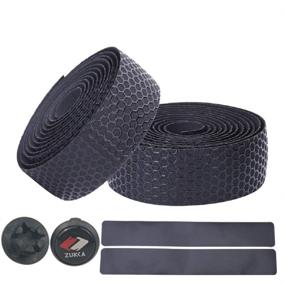 img 4 attached to Black Bike Handlebar Tape Set - Superior Grip Bicycle Bar Tapes with Bar Plugs (2PCS)