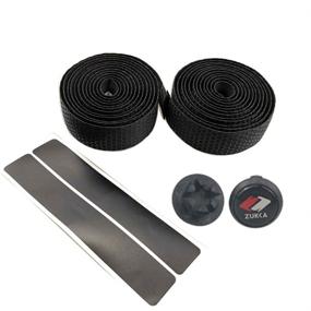 img 1 attached to Black Bike Handlebar Tape Set - Superior Grip Bicycle Bar Tapes with Bar Plugs (2PCS)