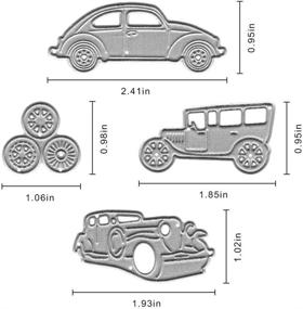 img 1 attached to 🚗 Набор штампов в форме металлической 3-х седанов и пикапов - DIY вырубные колеса для изготовления открыток и скрапбукинга.