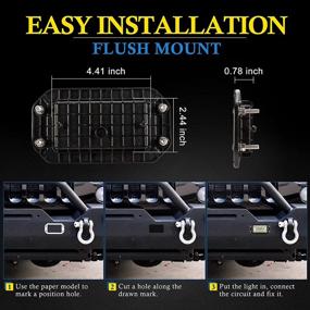 img 1 attached to Powerful Triple Row Flush Mount LED Light Pods: BUNKER INDUST 6 Inch Spot Flood Combo Beam 6000 LM Driving Off Road Light Bar for Golf Cart Trucks Tractor SUV 4x4 ATV UTV – Waterproof & Efficient