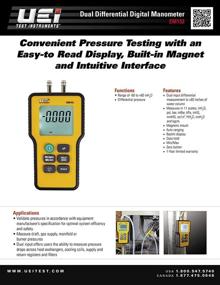 img 2 attached to UEi Test Instruments EM152: Advanced Dual Differential Digital Manometer for Precision Pressure Measurement