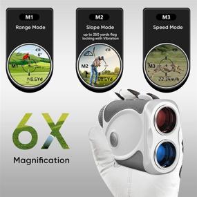 img 2 attached to 🏌️ 800 Yards Rechargeable Laser Golf Rangefinder with Slope, Flag Lock Vibration Support, Continuous Scan, Distance Speed Measurement - H-111