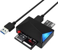 sabrent usb 3.0 super speed 4 slot memory card reader (cr-bmc3) for windows, mac, and linux - enhanced compatibility with sd, sdhc, sdxc, mmc/microsd, t-flash/ms, ms pro duo/cf, and more logo