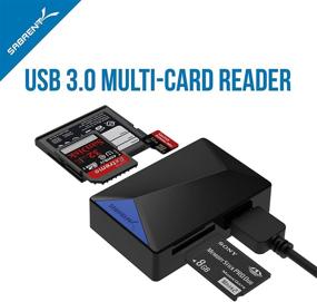 img 3 attached to Sabrent USB 3.0 Супер Скорость 4 Слот Memory Card Reader (CR-BMC3) для Windows, Mac и Linux - Улучшенная Совместимость с SD, SDHC, SDXC, MMC/MicroSD, T-Flash/MS, MS PRO Duo/CF и многим другим