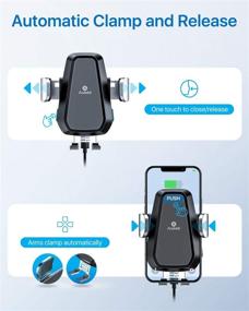 img 1 attached to 📲 Andobil Wireless Car Charger - 10W Qi Fast Charging Auto Clamping Car Phone Charger Holder - Dashboard & Air Vent Mount - Compatible with iPhone 13/13 Pro/13 Pro Max/12, Galaxy S21 & More