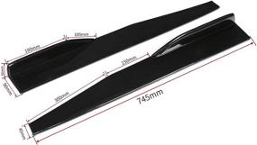 img 1 attached to 🚗 Black Universal Rear Side Skirt Winglets Diffusers - 745mm Left/Right PP Car Body Styling Accessories