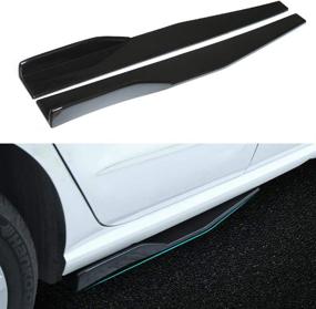 img 4 attached to 🚗 Black Universal Rear Side Skirt Winglets Diffusers - 745mm Left/Right PP Car Body Styling Accessories