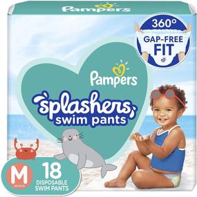img 4 attached to 18 Count Pampers Splashers Swim Diapers Size M