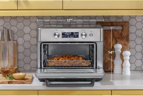 img 3 attached to 🍳 GE Digital Stainless Steel Air Fryer Toaster Oven + Accessory Set - Convection Toaster with 8 Cook Modes, Large Capacity - Fits 12" Pizza, Countertop Kitchen Essentials