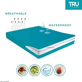 img 3 attached to 🛏️ TRU Lite Bedding Six Side Mattress Cover for Full Size: 100% Waterproof Protector - Breathable & Clean - Zippered Encasement to Lock Out Odors, Stains, and Body Fluids