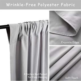 img 2 attached to 🎉 10ftx10ft Gray Polyester Wedding Backdrop Curtains - Ideal for Birthday, Autumn Party, Thanksgiving, Prom, and Stage Decoration