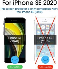 img 2 attached to Стеклянный экранный защитник amFilm для iPhone SE 2020, iPhone 8, 7, 6S, 6 (4.7 '') (2 шт.) Защитник экрана из закаленного стекла - без гало (2020)