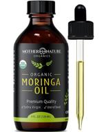 🌿 moringa oil - usda certified organic, 100% pure, cold pressed & unrefined gluten free oil (4oz): natural moisturizer for skin, face, body & hair - non-gmo & vegan+ logo