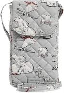 👜 vera bradley carson cellphone crossbody bag in beary merry design, one size logo