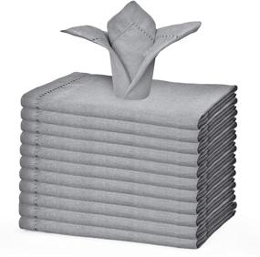 img 4 attached to Superior Absorbency and Stylish Elegance: Glamburg Hemstitched Oversized Napkins – A Must-Have for Every Table Setting