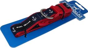 img 1 attached to Nauticollar: Premium Nautical Anchor Nylon Ribbon Dog Collar - Stylish & Durable