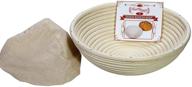 🍞 premium 10-inch round bread banneton basket with liner - ideal brotform proofing basket for creating stunning artisan bread logo