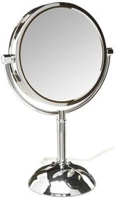 img 3 attached to Jerdon HL8808CL Tabletop LED Lighted Vanity Mirror: 8.5-Inch 8x Magnification, Chrome Finish, 3-Light Settings