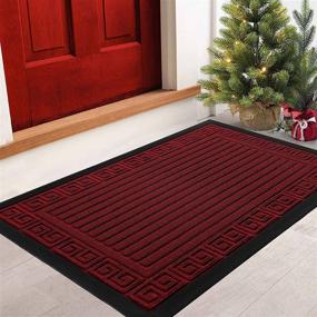 img 3 attached to 🎅 Christmas Door Mat Outdoor - 30x18 Indoor Welcome Mat - Festive Red Christmas Rugs for Front Door - Durable Doormat for Both Indoor and Outdoor Use
