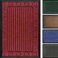 🎅 christmas door mat outdoor - 30x18 indoor welcome mat - festive red christmas rugs for front door - durable doormat for both indoor and outdoor use logo