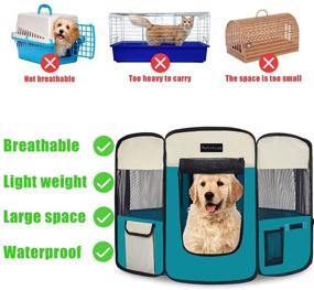 img 3 attached to 🐾 Versatile Autokcan Portable Pet Playpen: Waterproof, Foldable, Ideal for Indoor/Outdoor Use, Travel-Friendly Dog Kennel, Pet Tent, and Exercise Pen in 4 Sizes - Perfect for Dog, Cat, Puppy, Rabbit, and Hamster