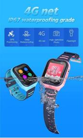 img 2 attached to Laxcido Blue Waterproof GPS Smart Watch: Real-time Tracking, Video Phone Calls, SOS Alarm, Health Monitoring, Flashlight & More!