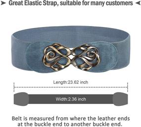 img 1 attached to Elastic Waistband Women Belts - CL0413 1: Essential Women's Accessories for Everyday Styling