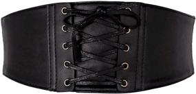 img 4 attached to Ayliss Womens Elastic Corset Black 5 Women's Accessories in Belts