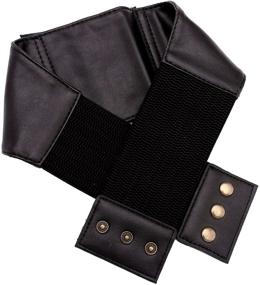 img 1 attached to Ayliss Womens Elastic Corset Black 5 Women's Accessories in Belts