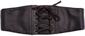 img 2 attached to Ayliss Womens Elastic Corset Black 5 Women's Accessories in Belts