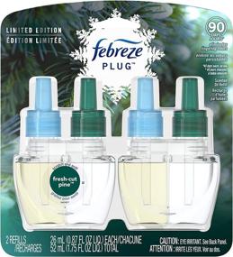 img 4 attached to Refresh Your Home with Febreze Noticeable Fresh Cut Pine Dual Oil Refill Air Freshener - Pack of 2 (1.75 oz each)