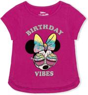 🎀 adorable disney girls minnie birthday blouse: the ultimate girls' clothing for tops, tees & blouses logo