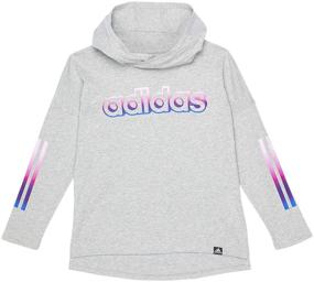 img 1 attached to Adidas Sleeve Hooded Heather Graphic