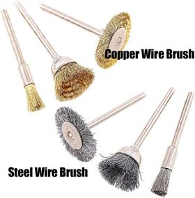 img 2 attached to Swpeet 72Pcs Wire Wheel Brushes Kit: Ultimate Brass and Steel Wire Brush Set for Rotary Tools, Perfect for Cleaning, Polishing, and Shaping