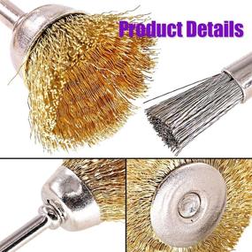 img 1 attached to Swpeet 72Pcs Wire Wheel Brushes Kit: Ultimate Brass and Steel Wire Brush Set for Rotary Tools, Perfect for Cleaning, Polishing, and Shaping