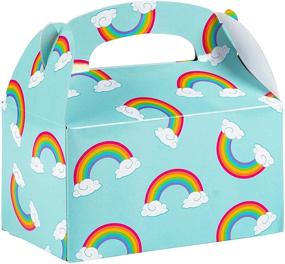 img 3 attached to 🎁 Rainbow Treat Boxes - 24-Pack Paper Party Favor Boxes, Ideal Goodie Boxes for Birthdays and Events, 2 Dozen Gable Party Boxes, 6 x 3.3 x 3.6 inches