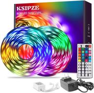 enhance your space with ksipze rgb led strip lights - 50ft color changing kit for room bedroom kitchen home indoor (50 ft) logo