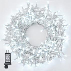 img 4 attached to ZHOUDUIDUI 800LED 330FT Outdoor Christmas String Lights: Waterproof Indoor/Outdoor Decor Lights for Bedroom, Christmas, Wedding, Thanksgiving, Party, Garden, Yard, and Tree - 8 Modes, White Fairy Lights, Plug-in