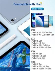 img 3 attached to 🖊️ Улучшенный стилус для iPad Pro 2021 Apple M1 и других совместимых моделей iPad с функцией подавления касания ладонью - слоновая кость.
