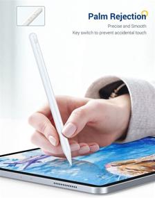 img 2 attached to 🖊️ Улучшенный стилус для iPad Pro 2021 Apple M1 и других совместимых моделей iPad с функцией подавления касания ладонью - слоновая кость.