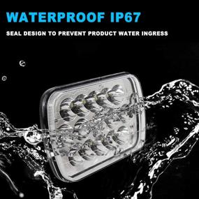 img 2 attached to Enhance Your Jeep's Performance with JEEP 5x7inch 45W LED Headlights – Perfect Replacement for Wrangler YJ, Cherokee XJ, and Trucks