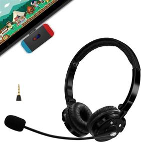 img 4 attached to 🎧 Nintendo Switch Wireless Gaming Headset - Friencity Bluetooth Headphones with USB C Audio Dongle Transmitter for PS4 PC, Noise Cancelling Chat Mic & Music, Plug n Play, No Audio Delay, Mute