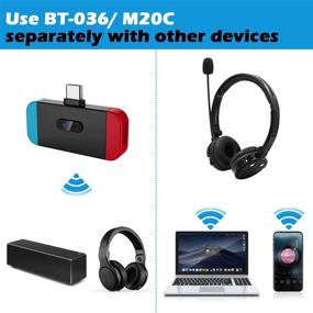 img 1 attached to 🎧 Nintendo Switch Wireless Gaming Headset - Friencity Bluetooth Headphones with USB C Audio Dongle Transmitter for PS4 PC, Noise Cancelling Chat Mic & Music, Plug n Play, No Audio Delay, Mute