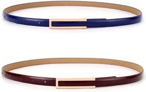 img 4 attached to Womens Fashion Elegant Red Waistband Buckle - Women's Belts Accessories - CaserBay