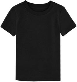 img 4 attached to DESIGN Kids Solid Cotton T Shirt Apparel & Accessories Baby Boys