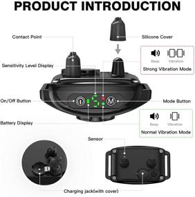 img 3 attached to 🐶 2 Pack Smart Dog Bark Collar - Adjustable Sensitivity/Vibration & Sound - Rechargeable & Waterproof - No Shock Bark Control Training Collar for Small Medium Large Dogs