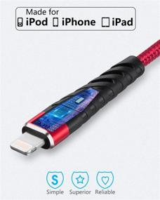 img 1 attached to 10 футовый кабель зарядки для iPhone - сертифицированный как MFi кабель Lightning, длинный 10-футовый плетеный нейлоновый кабель с металлическим разъемом, совместимый с iPhone 11/11Pro/11Max/X/XS/XR/XS Max/8/7/6/5S/SE